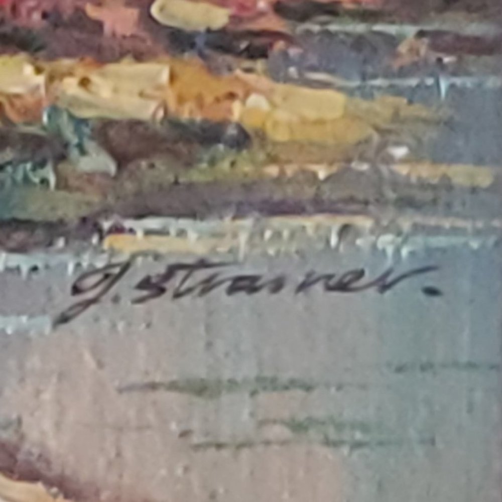 G. STRARNER Original oil landscape painting - Picture 4 of 5
